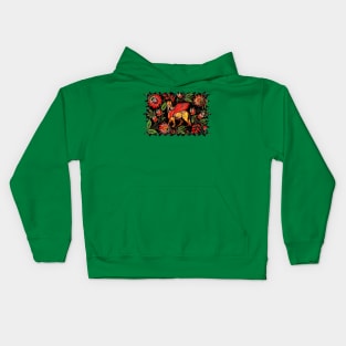 Flowers of winged bull Kids Hoodie